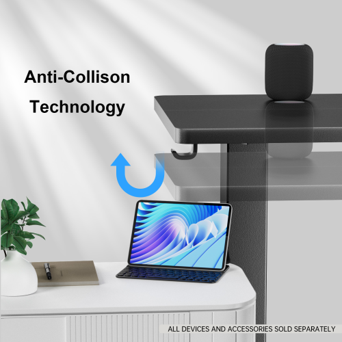 Huanuo 120 x 60cm Black Electric Height Adjustable Standing Desk. Perfect for a Computer Workstation Home & Office. Free Shipping