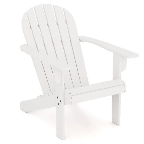 Chaise de patio Adirondack de Costway avec siège incliné, dossier haut et accoudoirs larges