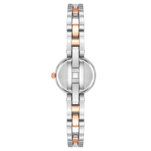 Montre 23 mm ronde pour femmes avec bracelet bicolore rose doré