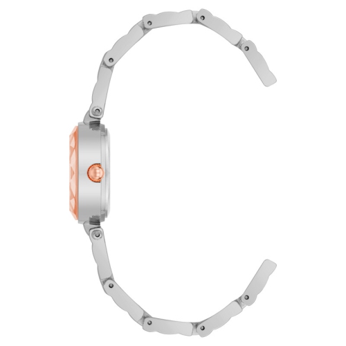 Montre 23 mm ronde pour femmes avec bracelet bicolore rose doré