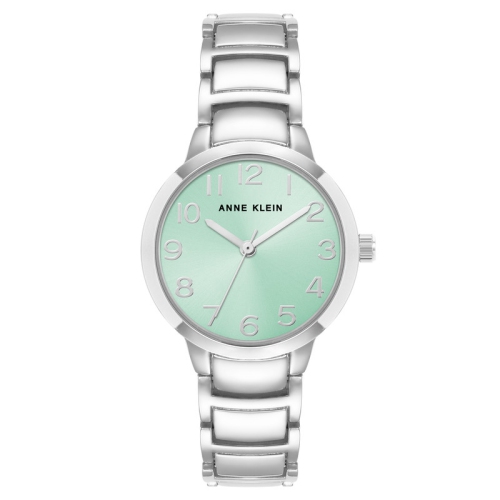ANNE KLEIN  Women’S 30MM Silver-Tone Round Watch With Aqua Dial And Bracelet In Multicolor