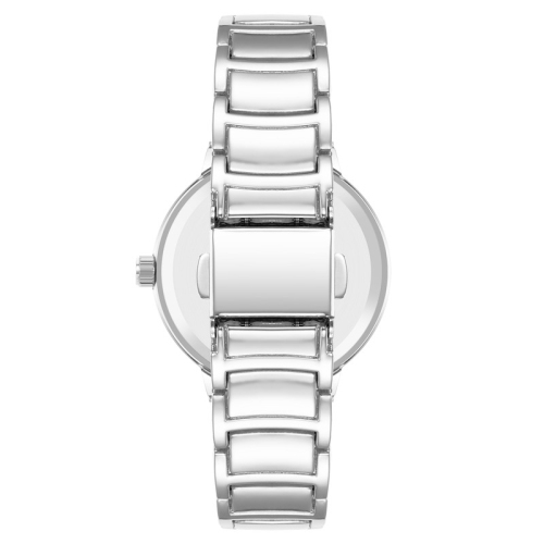 Anne Klein Women’s 30mm Silver-Tone Round Watch with Aqua Dial and Bracelet