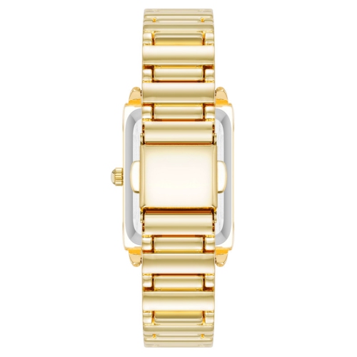 Anne Klein Ladies Rectangular 21mm Watch with Gold tone Bracelet Strap