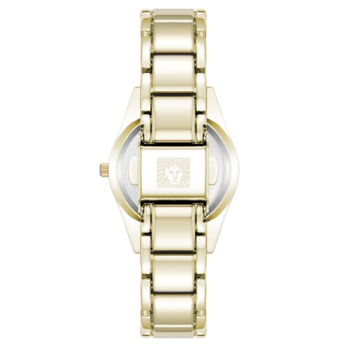 Anne Klein Ladies Round 32mm Watch with Gold Tone Bracelet Strap