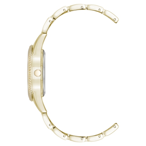 Anne Klein Ladies Round 32mm Watch with Gold Tone Bracelet Strap