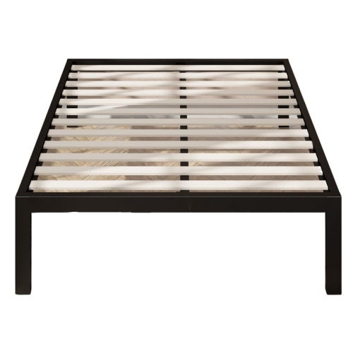 ZINUS  Quick Snap Tm 18" Platform Queen Bed Frame With Wood Slat Support In In Black