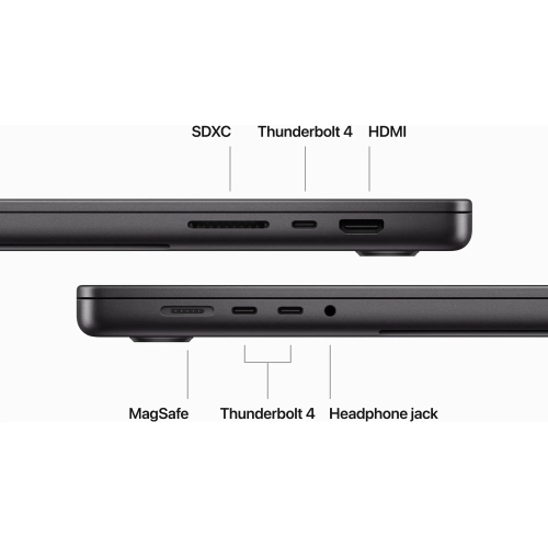 Apple MacBook Pro 16.2" (Fall 2023) - Space Black (Apple M3 Max / 2TB SDD / 48GB RAM) - English by APPLE - Refurbished condition - Image 6