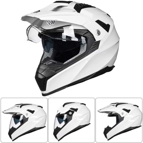 Open Box –ILM Off-Road Motorcycle Dual Sport Helmet Full Face Visor Model 606V