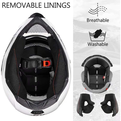 Open Box –ILM Off-Road Motorcycle Dual Sport Helmet Full Face Visor Model 606V