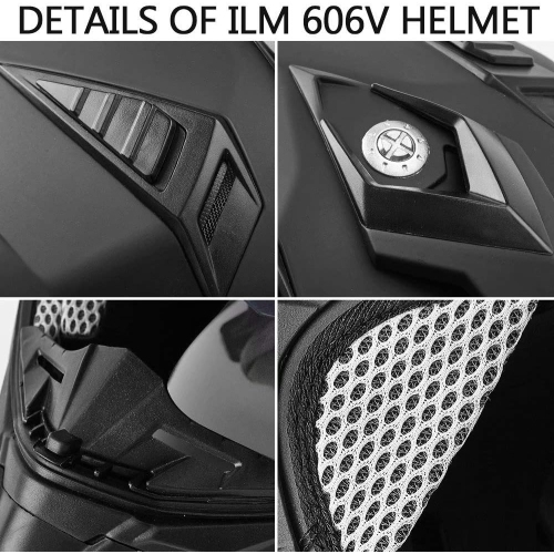 Open Box –ILM Off-Road Motorcycle Dual Sport Helmet Full Face Visor Model 606V
