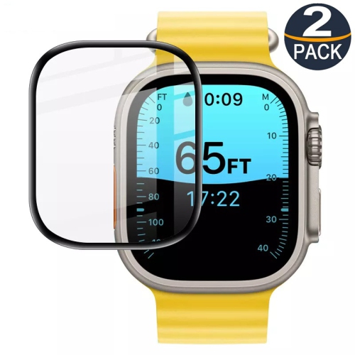[2 packs] Protecteur d'écran incurvé 3D à couverture complète de CSmart pour Apple Watch iWatch 10, 46&nbsp;mm
