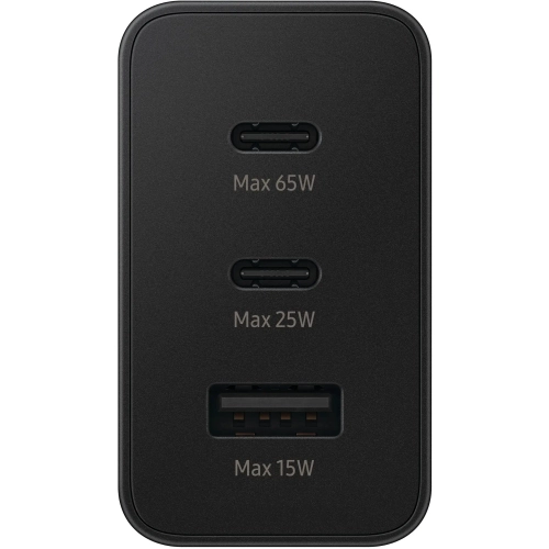 Samsung - Super Fast Charging 65W Trio Adapter - Black