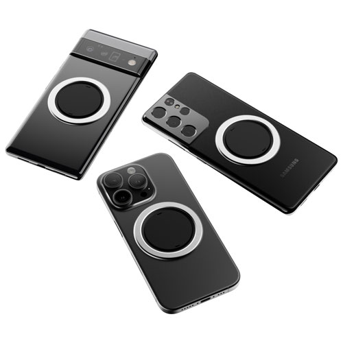 ohsnap! Snap 4 Luxe MagSafe Universal Cell Phone Expanding Grip & Stand - Pure Silver