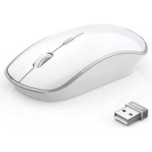 2.4G Computer Mouse Wireless, Silent Wireless Mouse, Portable Ergonomic Wireless Mouse with 5 Adjustable DPI Levels, Cordless Mouse for Desktop,