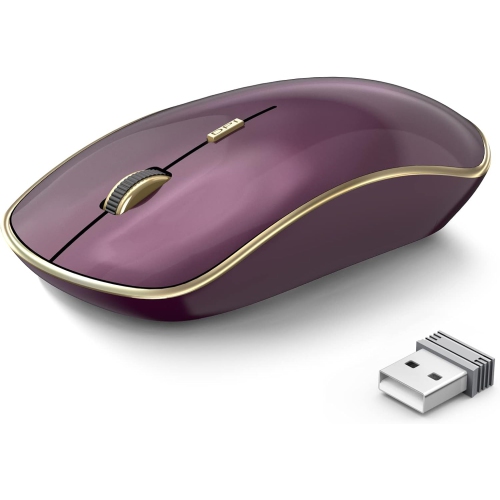 VECELOLIBILIS  2.4G Computer Mouse Wireless, Silent Wireless Mouse, Portable Ergonomic Wireless Mouse w 5 Adjustable Dpi Levels, Cordless Mouse For