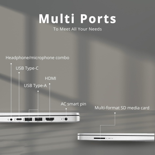 Refurbished - HP 14" FHD Laptop, IPS Display, AMD Ryzen 3-3250U, 256GB PCIe SSD, 16GB RAM, AMD Radeon Graphics, HP True Vision HD Camera, Win 11,