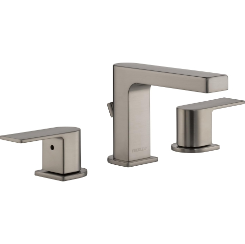 Peerless Xander 2-Handle Widespread Bathroom Faucet with Pop-Up Drain Assembly, Brushed Nickel P3519LF-BN