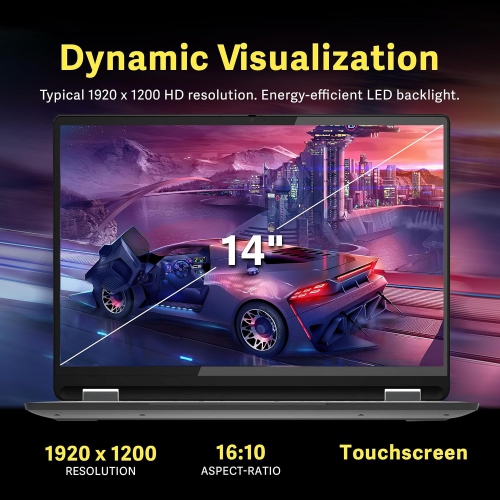 Refurbished - Lenovo IdeaPad Flex 5i 14" FHD 2-in-1 Touchscreen Chromebook Plus Laptop, Intel Core i3-1315U, 8GB RAM, 128GB SSD, Backlit Kb, Webcam,