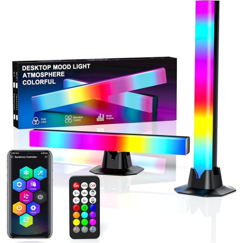 Ollny Decor LED Light Bars, Multicolor LED Light bars With APP & Remote Control, RGB Color Changing for Gaming and TV Backlight, Music Sync Dynamic