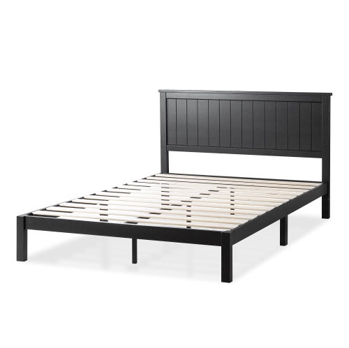 Zinus OLB-SWPBHT-12K Wood Cottage Style Platform Bed with Headboard / No Box Spring Needed / Wood Slat Support, King