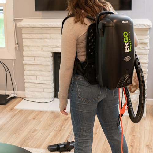 Atrix VACBP1 HEPA Backpack Vacuum Corded 8 Quart HEPA Bag 4 Level Filtration & Attachments