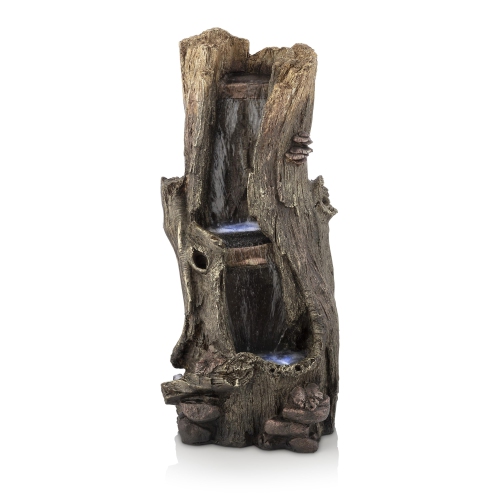 Fontaine extérieure en cascade avec lumières à DEL de 41&nbsp;po Rainforest d'Alpine Corporation