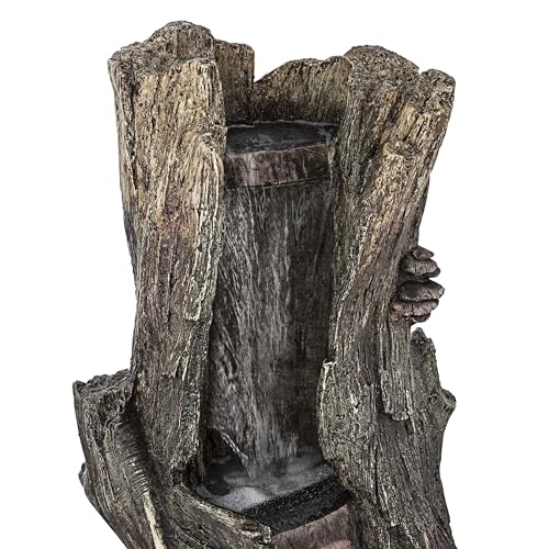 Fontaine extérieure en cascade avec lumières à DEL de 41&nbsp;po Rainforest d'Alpine Corporation