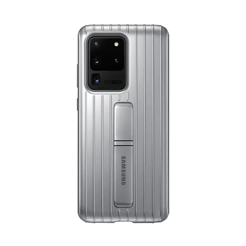 Samsung - Rugged Protective Cover Case for Galaxy S20 Ultra 5G - Silver