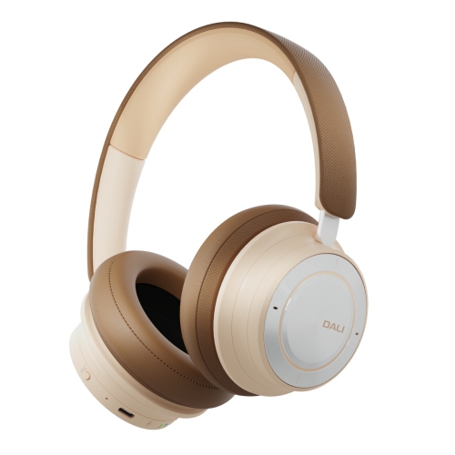 DALI IO-8 Premium Wireless Over-The-Ear Headphones with Active Noise Cancellation, Caramel White