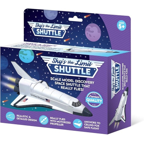 Sky's The Limit Motorized Space Shuttle with 360° Swivel – Battery-Operated Ceiling Display Model for Kids' Rooms & Space Enthusiasts