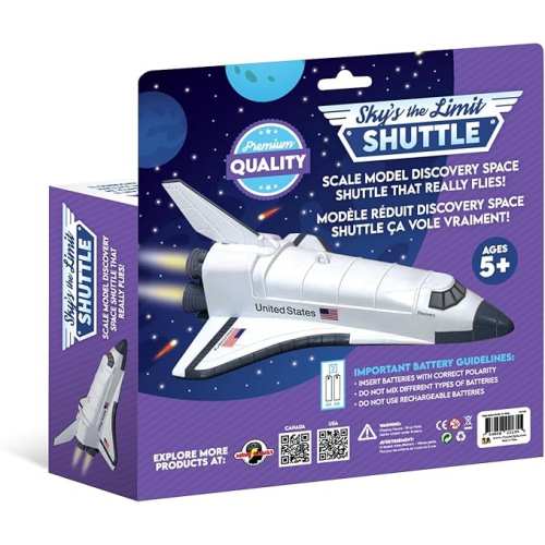 Sky's The Limit Motorized Space Shuttle with 360° Swivel – Battery-Operated Ceiling Display Model for Kids' Rooms & Space Enthusiasts