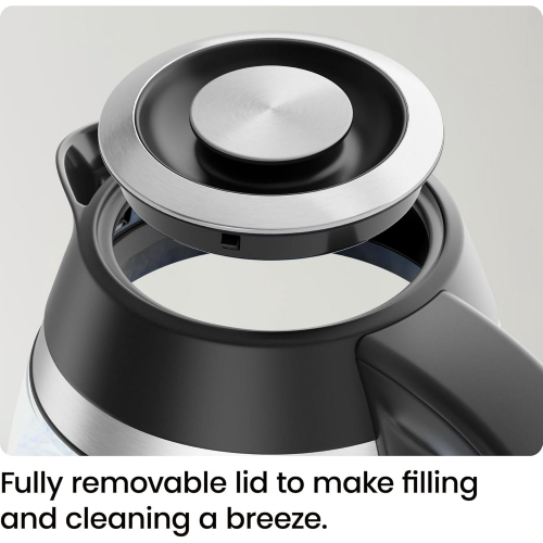 Chefman Rapid-Boil 1.8L Electric Kettle w/ Removable Lid and LED Indicator Lights - Black