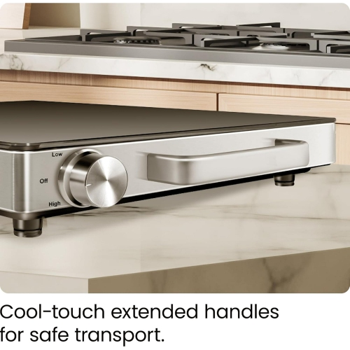 Chefman Compact 15"x12" Glass Top Electric Warming Tray with Adjustable Temperature Control - Stainless Steel