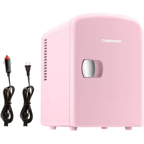 Chefman Portable 4L Mini Fridge w/ Heating and Cooling - Pink