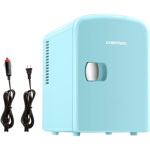 Chefman Portable 4L Mini Fridge w/ Heating and Cooling - Blue