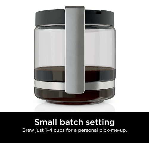 Programmable XL 14-Cup Coffee Maker Model DCM200C, Featuring a 14-Cup Glass Carafe and Permanent Filter, in Stainless Steel and Silver.