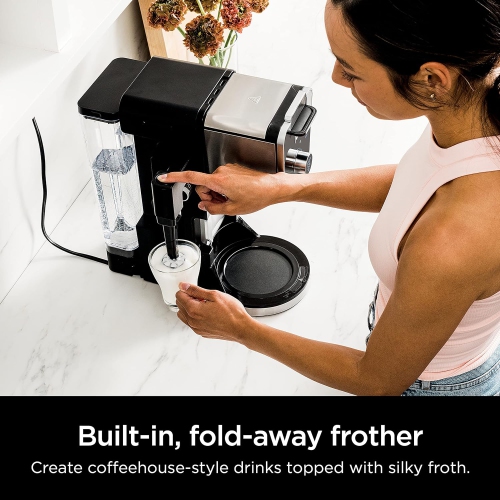 Ninja DualBrew Pro Specialty Coffee System CFP301C, featuring a 12-cup drip coffee maker and single-serve pod option, designed for Canadian use, in