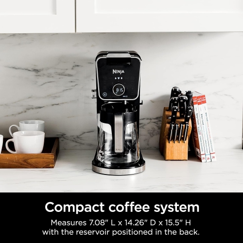 Ninja DualBrew Pro Specialty Coffee System CFP301C, featuring a 12-cup drip coffee maker and single-serve pod option, designed for Canadian use, in