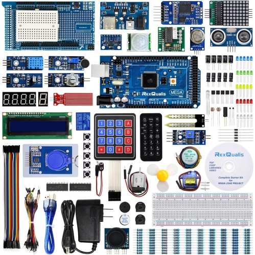 Mega 2560 Kit, the ultimate starter package with a comprehensive tutorial for building Arduino Mega2560 robot projects.