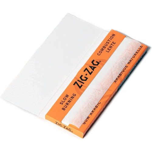 Zig-Zag – Slow Burning Rolling Papers, Carton of 25 packs, 50 Leafs per Pack, 1¼ Size, Easy Rolling, 100% Natural Gum Arabic, No Bleach, Authentic