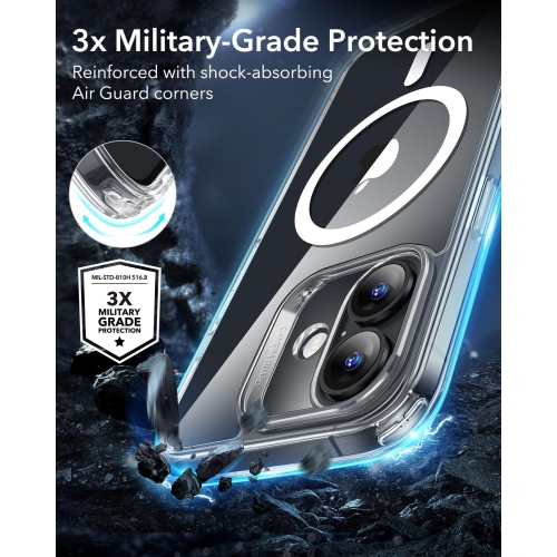 iPhone 16 Plus Case, Compatible with MagSafe, Shockproof Military-Grade Protection, Magnetic Phone Case for iPhone 16 Plus, Classic Hybrid Case,