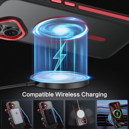 iPhone 16 Plus, Magnetic Compatible with Magsafe Military-Grade Protection Shockproof Anti-Scratch Phone Cover for Women for iPhone 16 Plus,