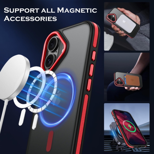 iPhone 16 Plus, Magnetic Compatible with Magsafe Military-Grade Protection Shockproof Anti-Scratch Phone Cover for Women for iPhone 16 Plus,