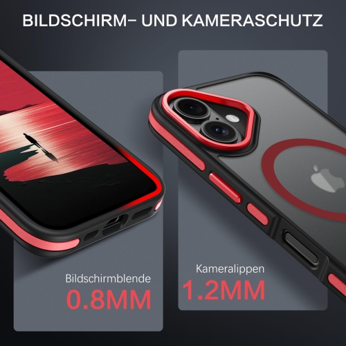 iPhone 16 Plus, Magnetic Compatible with Magsafe Military-Grade Protection Shockproof Anti-Scratch Phone Cover for Women for iPhone 16 Plus,