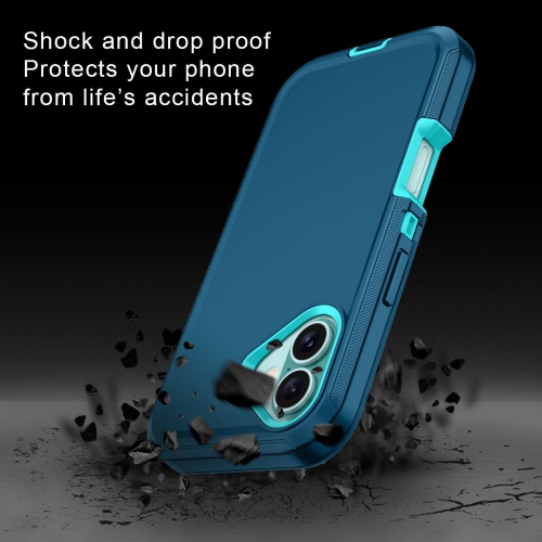 iPhone 16 Plus Case Shockproof Dust/Drop Proof 3-Layer Full Body Protection Without Screen Protector Rugged Heavy Duty Cover Case for Apple iPhone 16