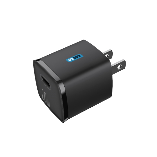 TECTO  Fast Wall Charger 20W USB-C Port - Ultra Compact Size - Pd Technology - In Black