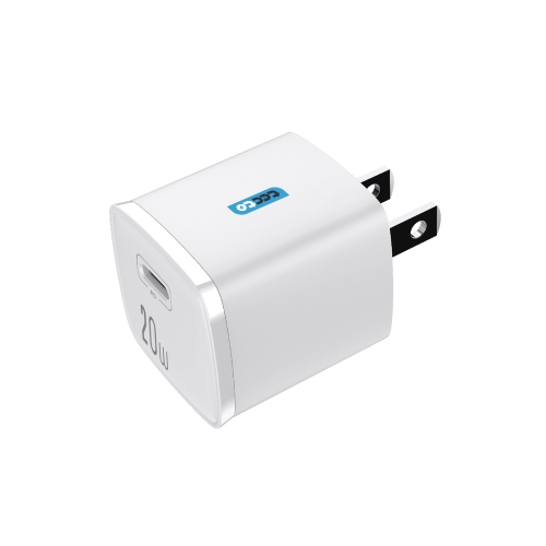 TECTO  Fast Wall Charger 20W USB-C Port - Ultra Compact Size - Pd Technology - In White