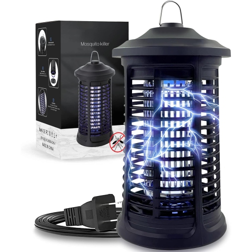 Indoor & outdoor electric bug zapper, powered 4200V mosquito killer. waterproof insect trap includes a mosquito lamp bulb and is ideal for home, gard