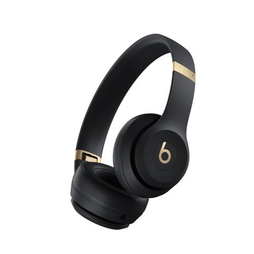 Beats Solo 4 Wireless Bluetooth On-Ear Headphones, Apple & Android Compatible, Up to 50 Hours of Battery Life - Black & Gold