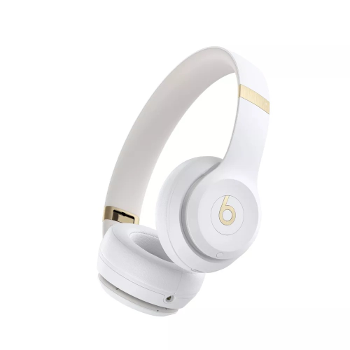 Beats Solo 4 Wireless Bluetooth On-Ear Headphones, Apple & Android Compatible, Up to 50 Hours of Battery Life - White & Gold